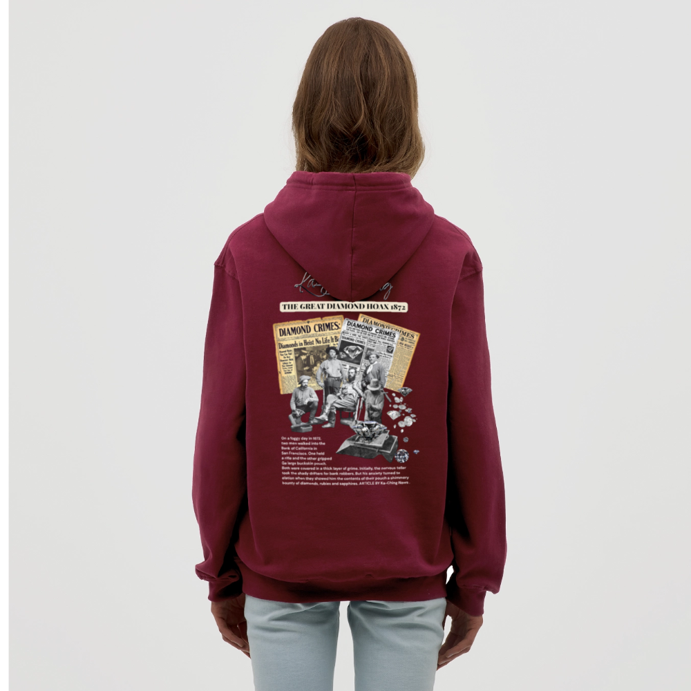 Diamond Range Unisex Hoodie limited editions design 2 - bordeaux