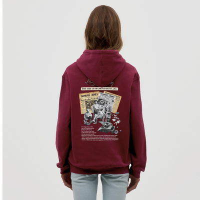 Diamond Range Unisex Hoodie limited editions design 2 - bordeaux