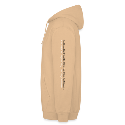 Ka-Ching Unisex Hoodie Ching Bronze logo - peach