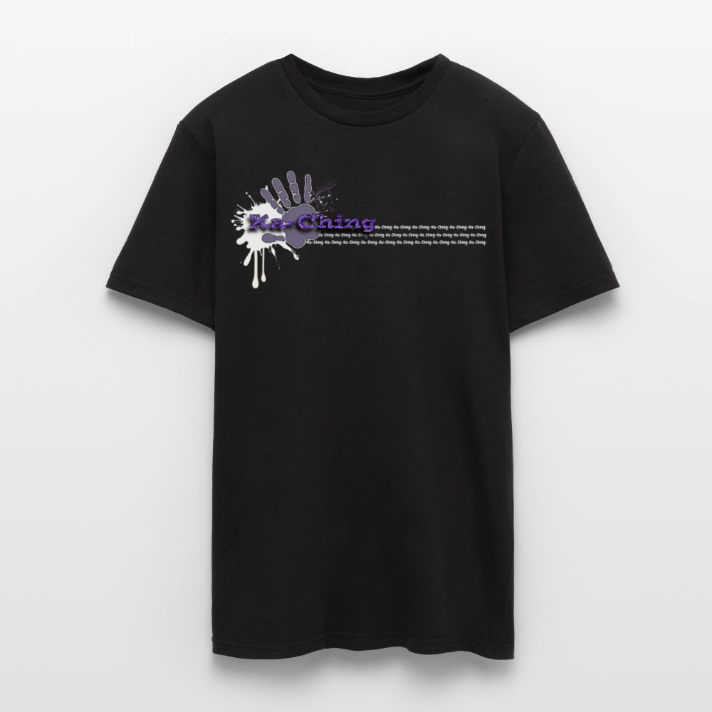 Unisex T-Shirt Ching Purple Logo WH/Dark CHPU-T-06d - black