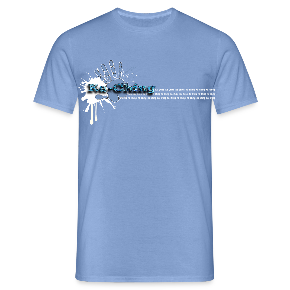 Unisex T-Shirt Ching Blue Logo WH/Dark CHBL-T-05d - carolina blue