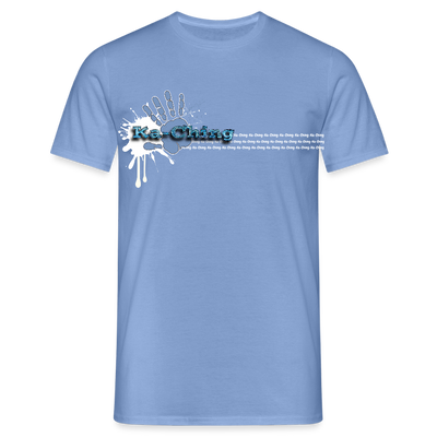 Unisex T-Shirt Ching Blue Logo WH/Dark CHBL-T-05d - carolina blue