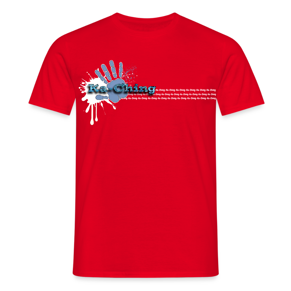 Unisex T-Shirt Ching Blue Logo WH/Dark CHBL-T-05d - red