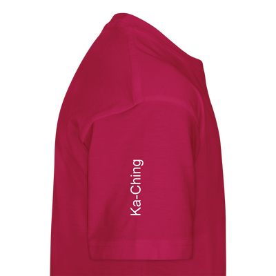 Ka-Ching T-Shirt Ching Green Logo - dark pink