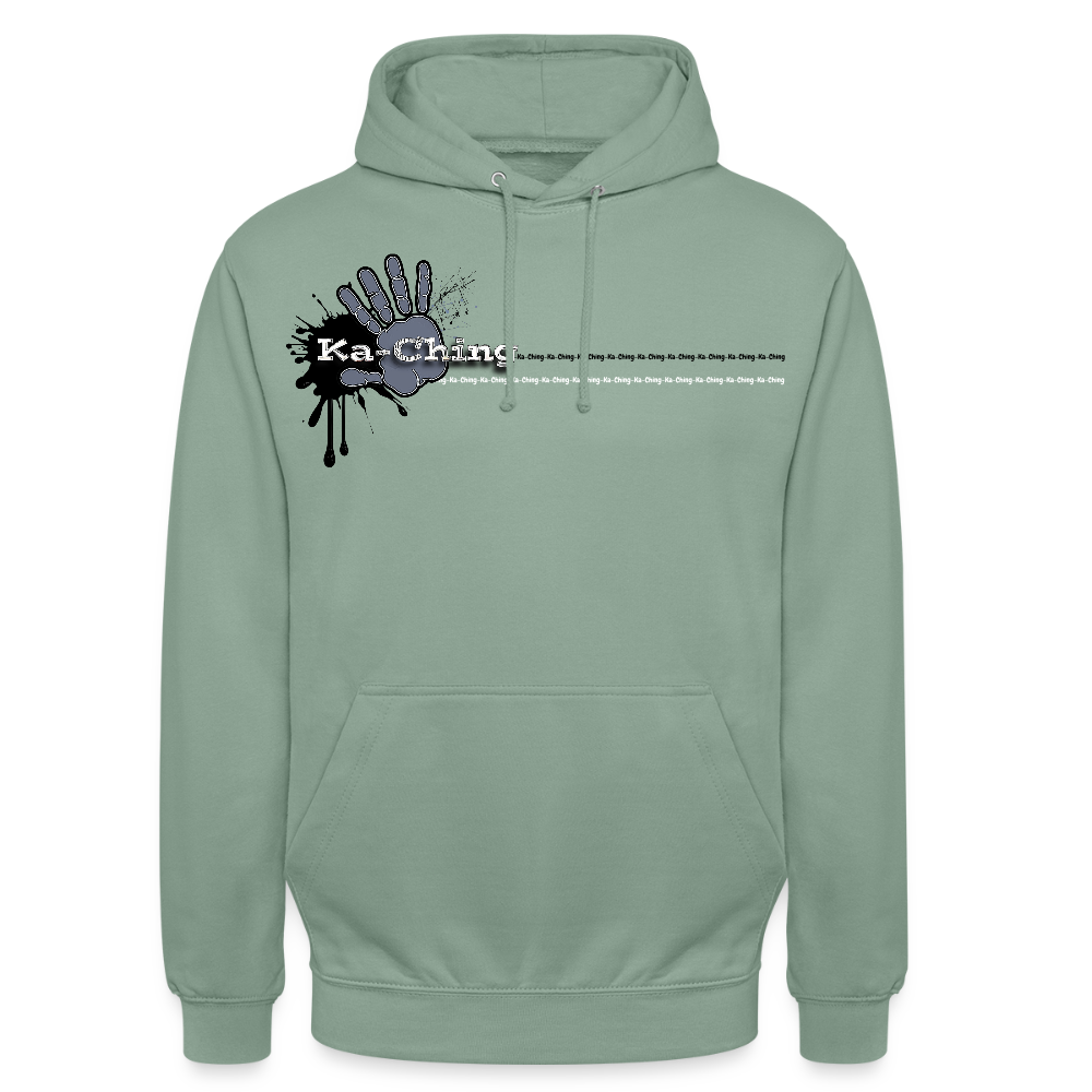 Unisex Hoodie Ching Silver logo - steel green