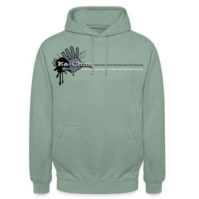Unisex Hoodie Ching Silver logo - steel green