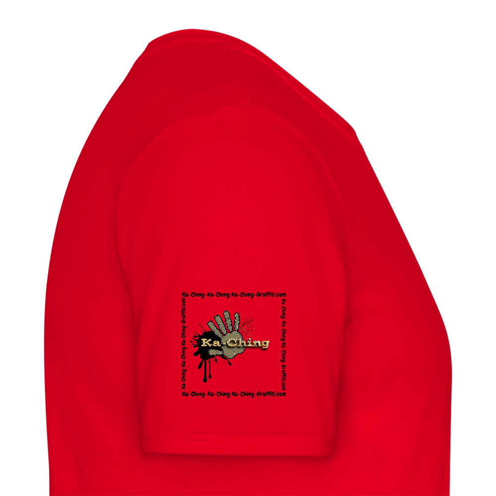 Ka-Ching T-Shirt Ching Gold Logo CHGD-T-02w - red