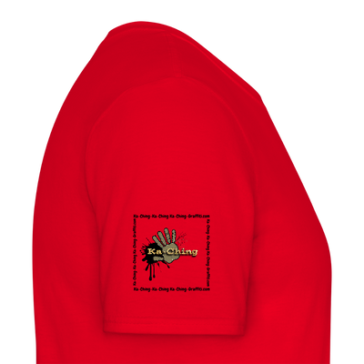 Ka-Ching T-Shirt Ching Gold Logo CHGD-T-02w - red