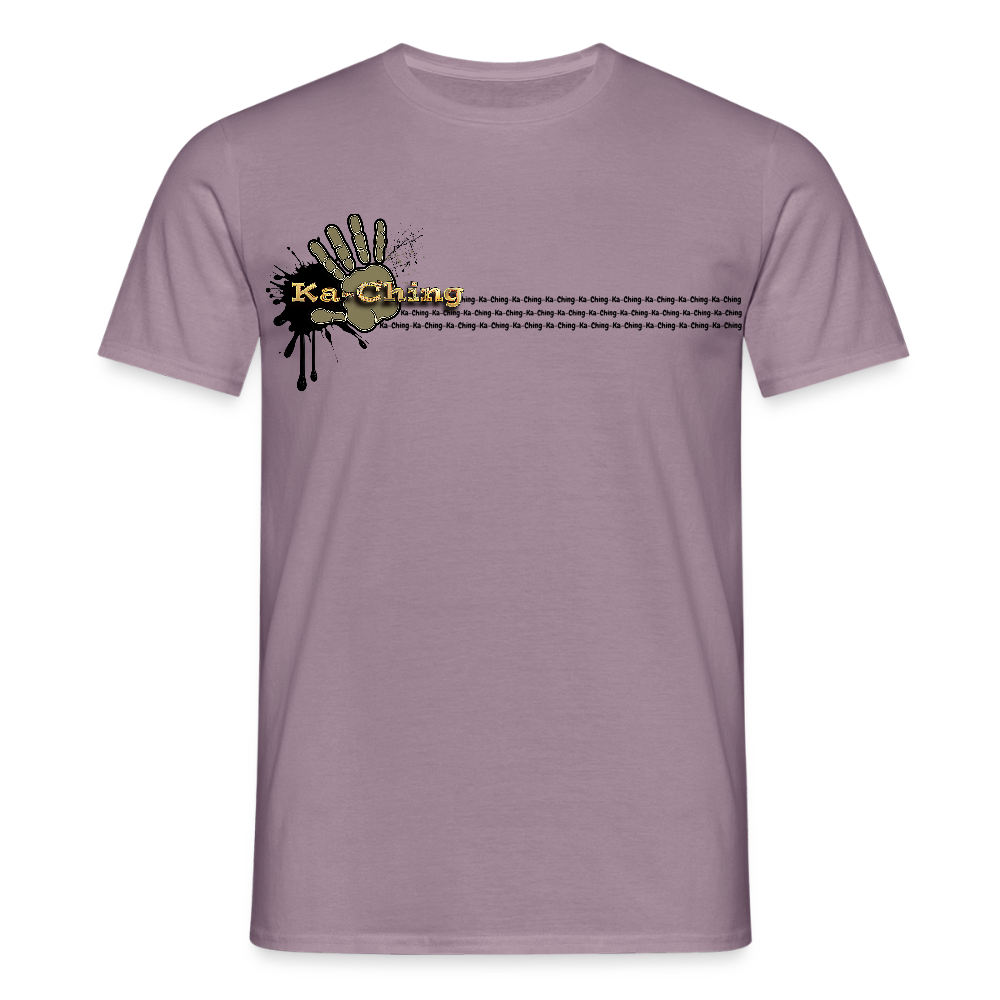 Ka-Ching T-Shirt Ching Gold Logo CHGD-T-02w - purple-grey 