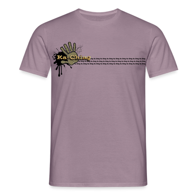 Ka-Ching T-Shirt Ching Gold Logo CHGD-T-02w - purple-grey 
