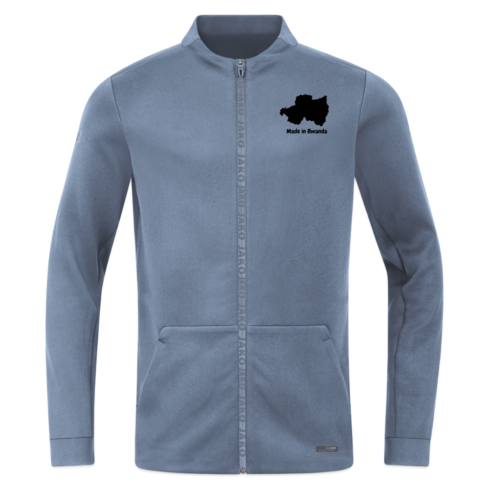 Made in Rwanda unisex Zipped Hoodie JAKO Pro Casual Jacket - steel blue