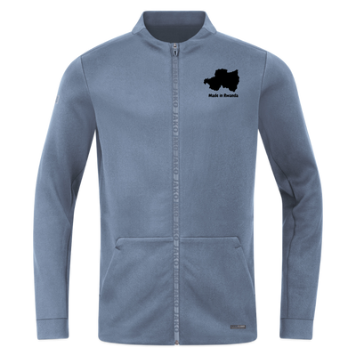 Made in Rwanda unisex Zipped Hoodie JAKO Pro Casual Jacket - steel blue