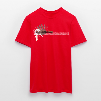 Unisex T-Shirt Ching Bronze Logo WH/Dark CHBR-T-04d - red