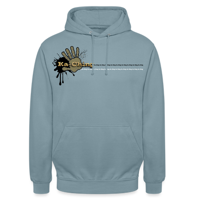 Unisex Hoodie Ching Gold logo - stonewash blue