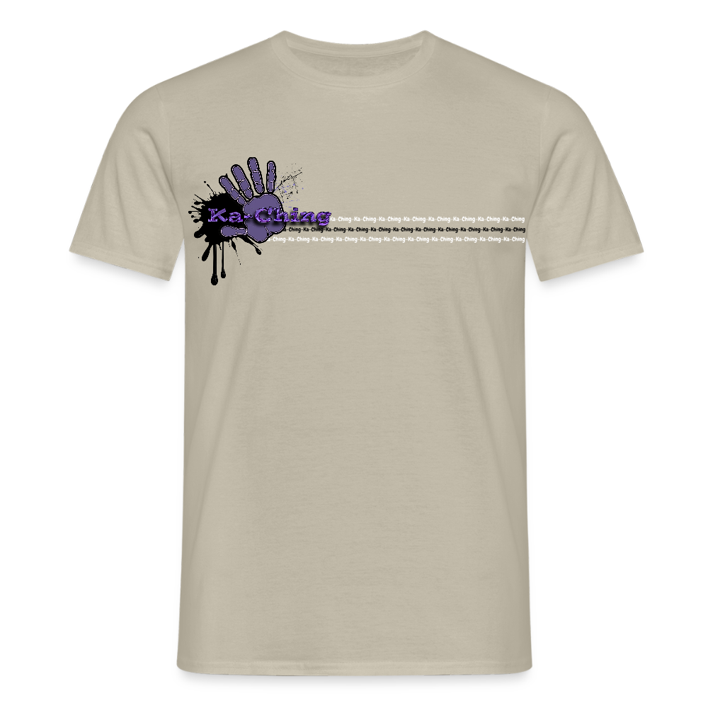 Unisex T-Shirt Ching Purple Logo CHPU-T-06c - sand beige