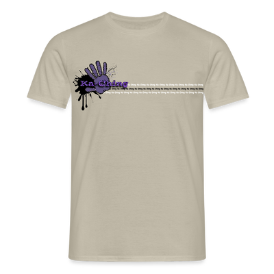 Unisex T-Shirt Ching Purple Logo CHPU-T-06c - sand beige