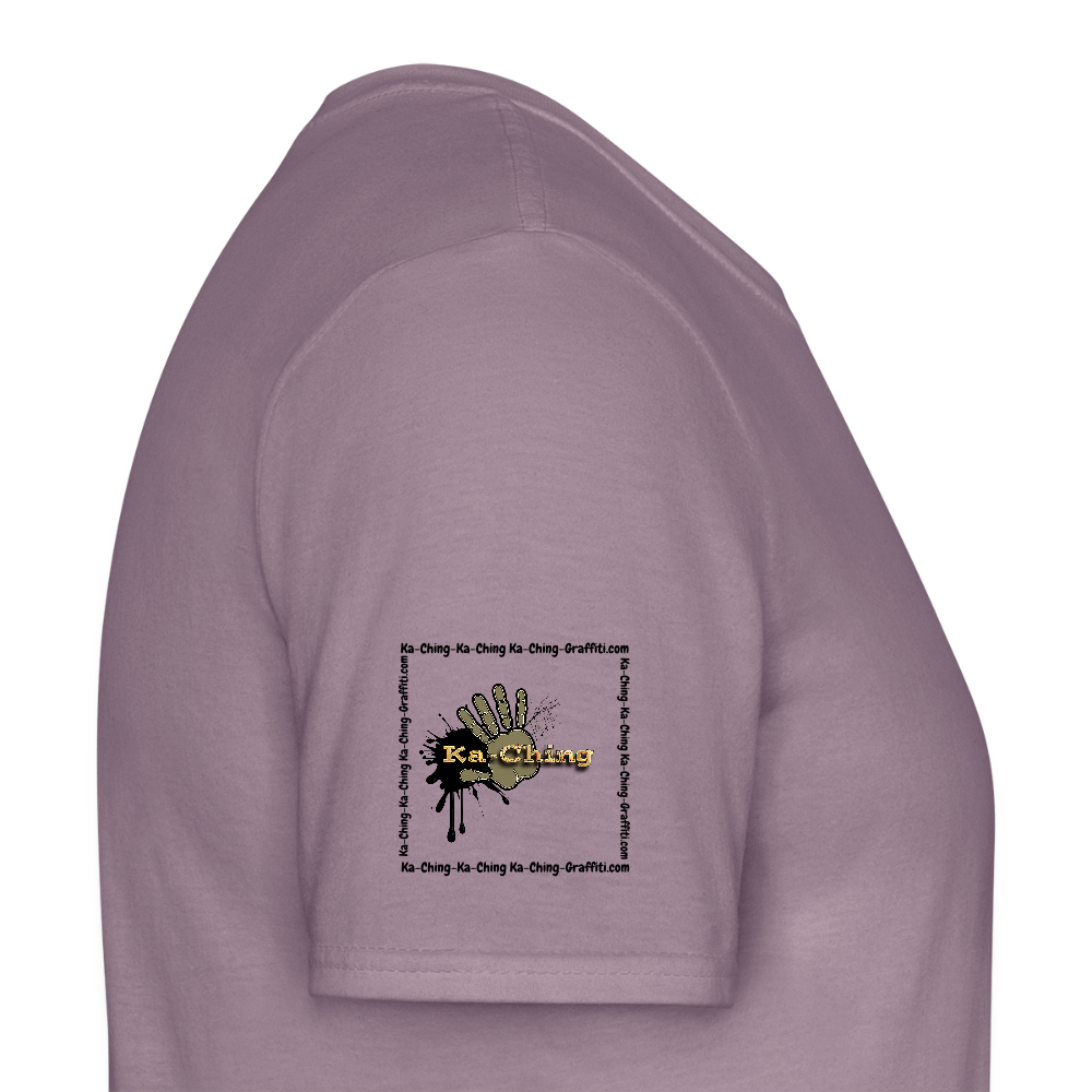 Ka-Ching T-Shirt Ching Gold Logo CHGD-T-02w - purple-grey 