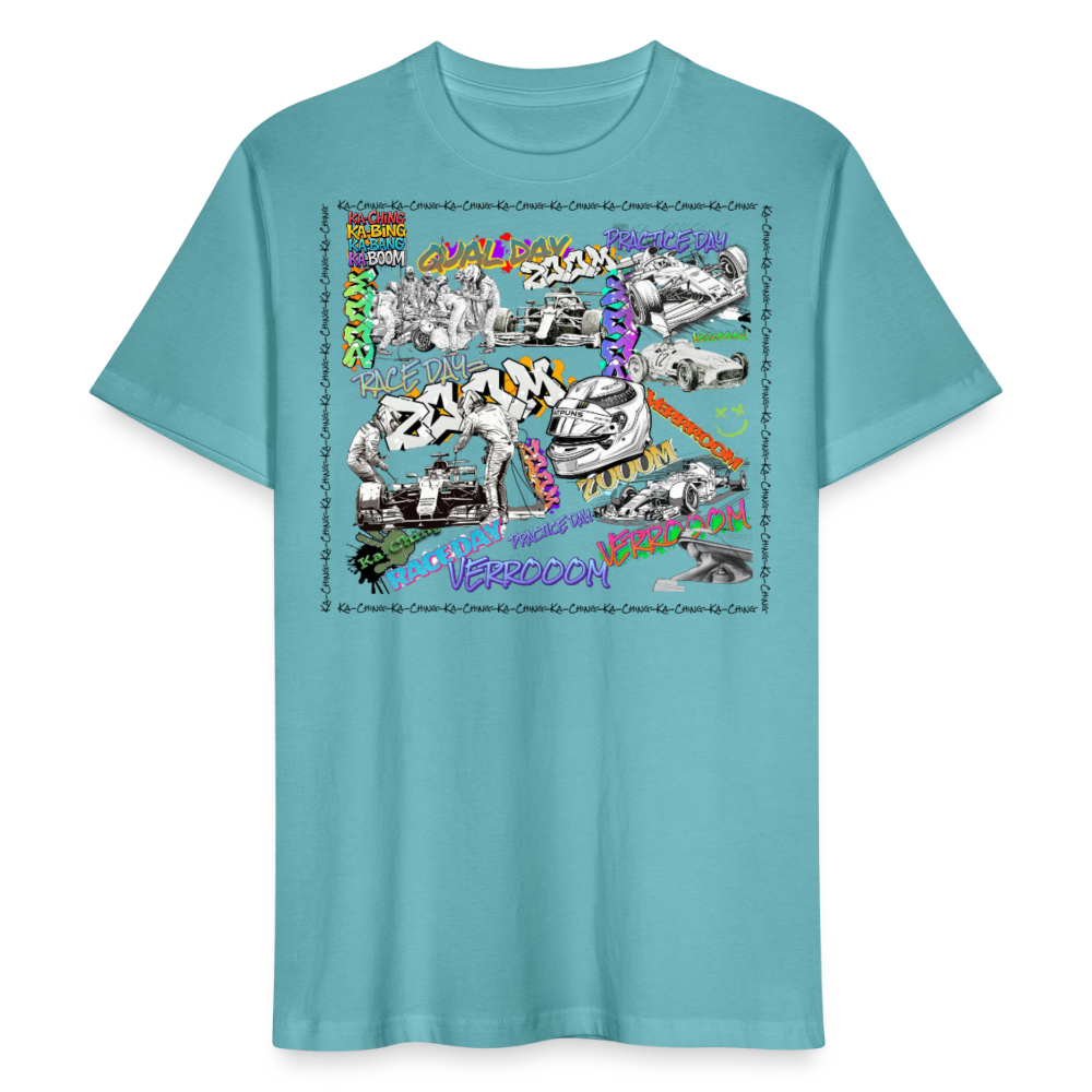 Ka-Ching Motorsports Graffiti T-Shirt - pastel turquoise