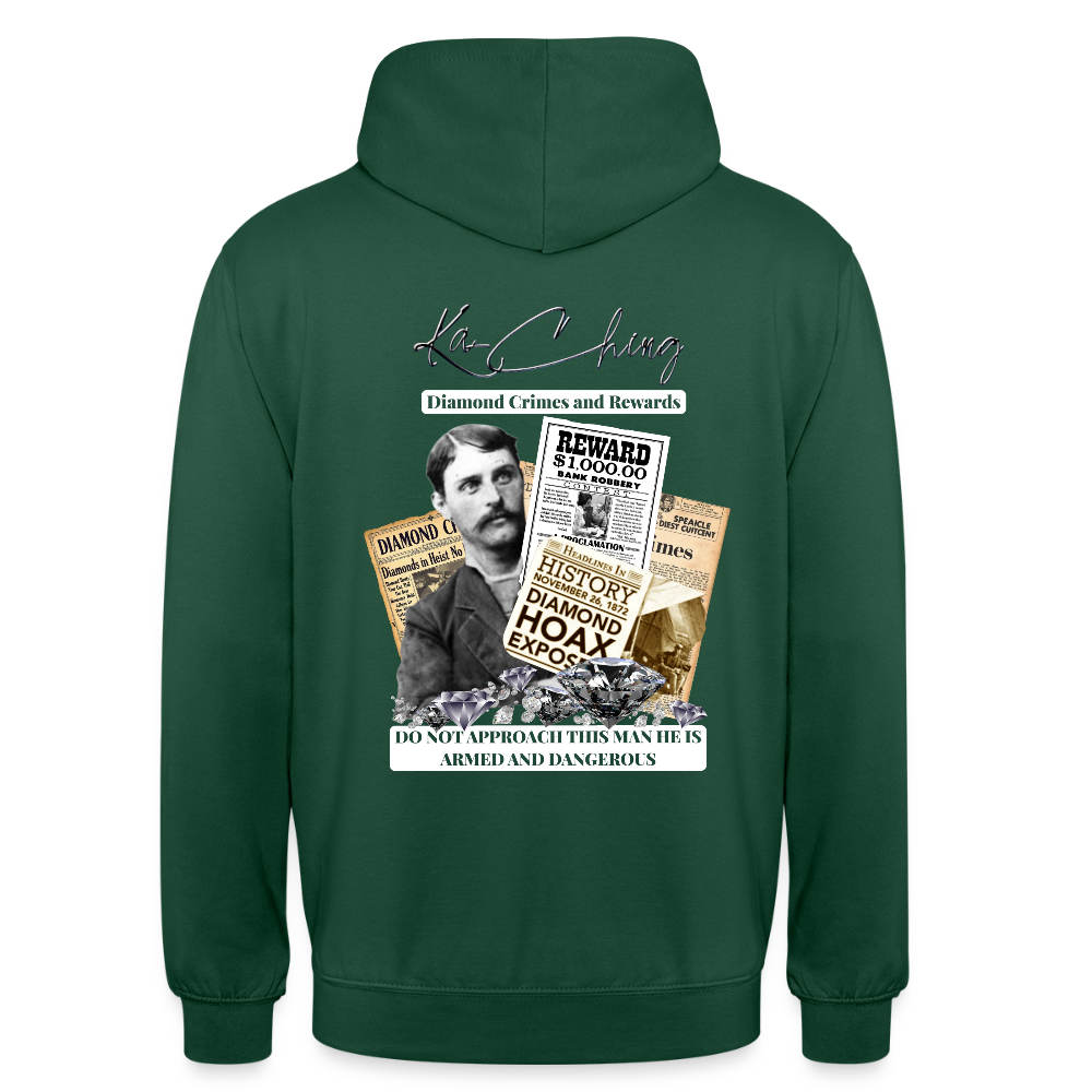 diamond range limited edition Hoodie  design 3 - bottle green