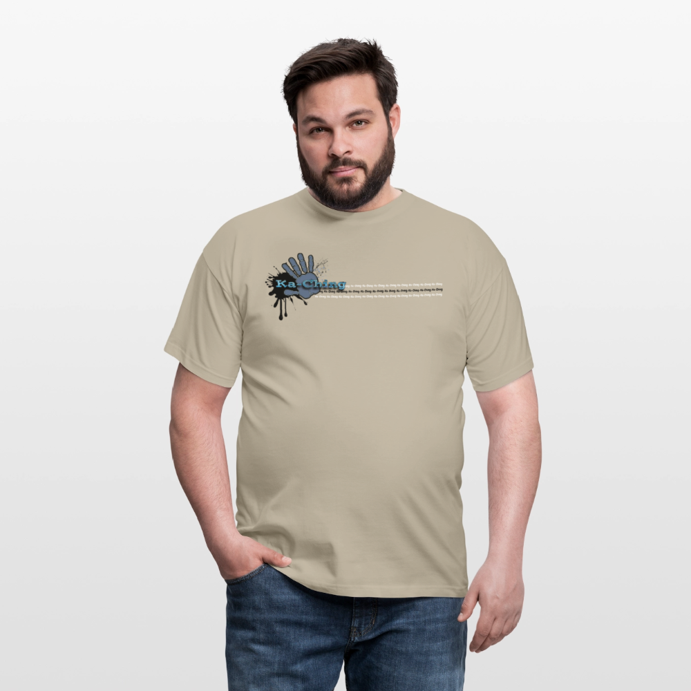 Unisex T-Shirt Ching Blue Logo CHBL-T-05c - sand beige