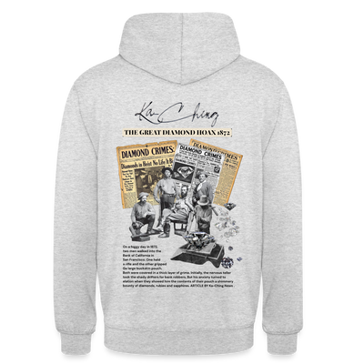 diamond range limited edition Hoodie  design 1 light background - light heather grey