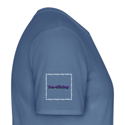 Unisex T-Shirt Ching Purple Logo WH/Dark CHPU-T-06d - dove blue 