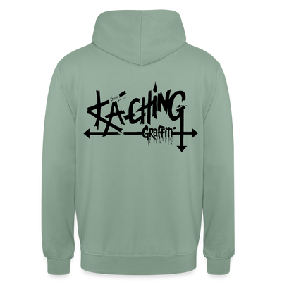 Minimal Range Unisex Hoodie limited Ka-Ching design2 - steel green