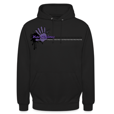 Unisex Hoodie Ching Purple logo - black