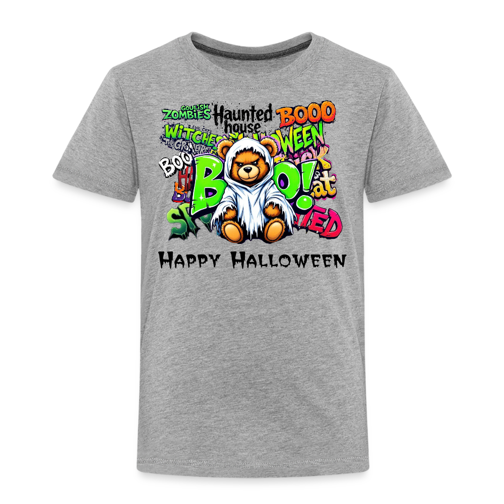 Teddie Ghost boo Tee - heather grey