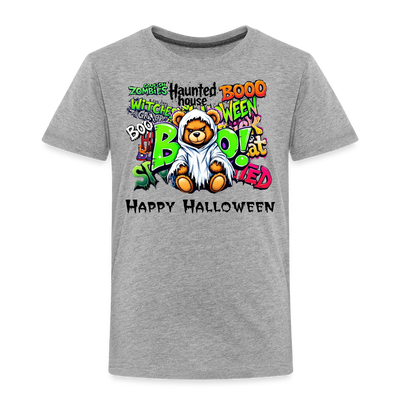 Teddie Ghost boo Tee - heather grey