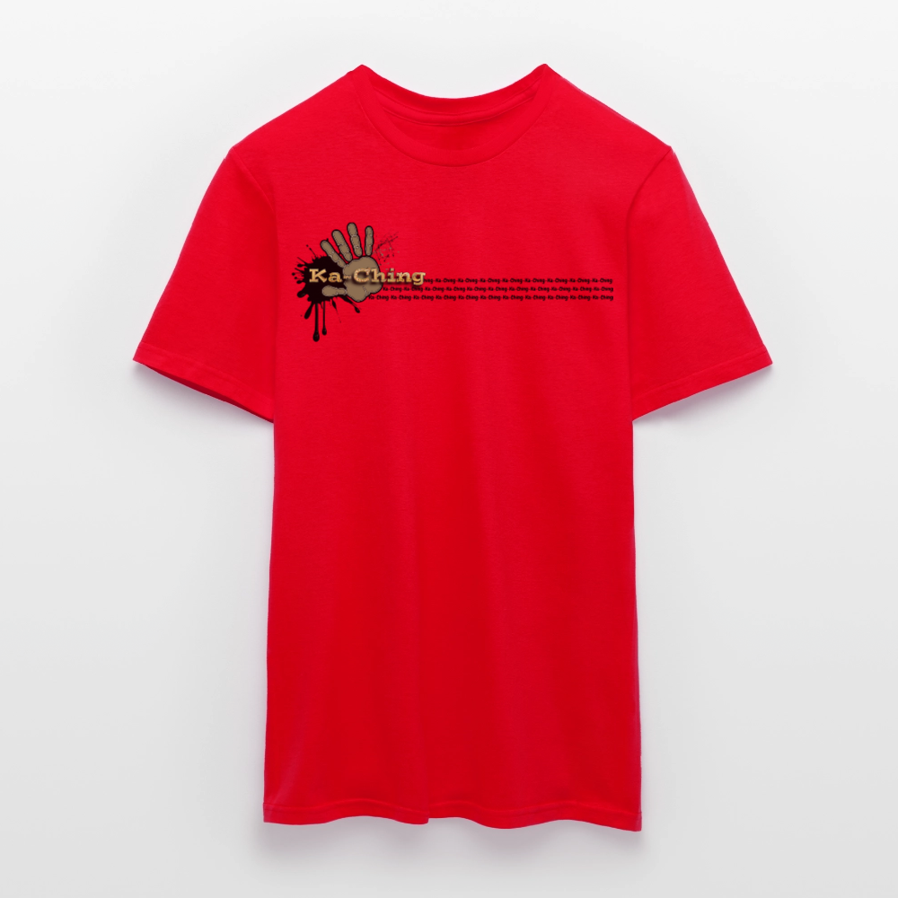 Ka-Ching T-Shirt Ching Gold Logo CHGD-T-02w - red