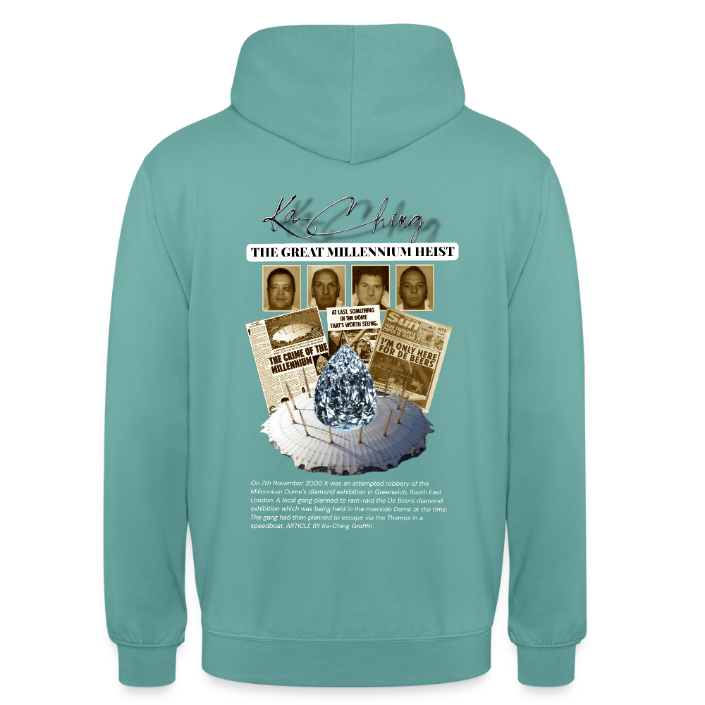 Diamond Range Unisex Hoodie limited editions design 1 - pastel turquoise