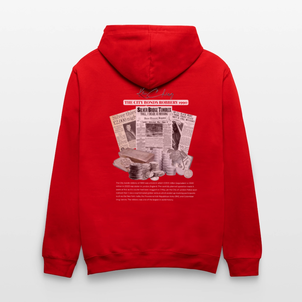 Silver Range City Bonds Robɓery 1990 Hoodie limited edition - red/white