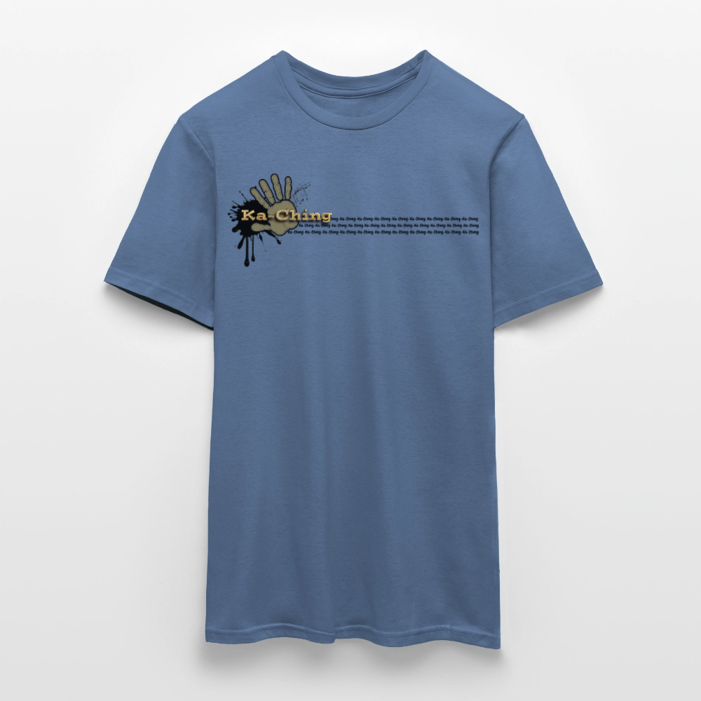 Ka-Ching T-Shirt Ching Gold Logo CHGD-T-02w - dove blue 