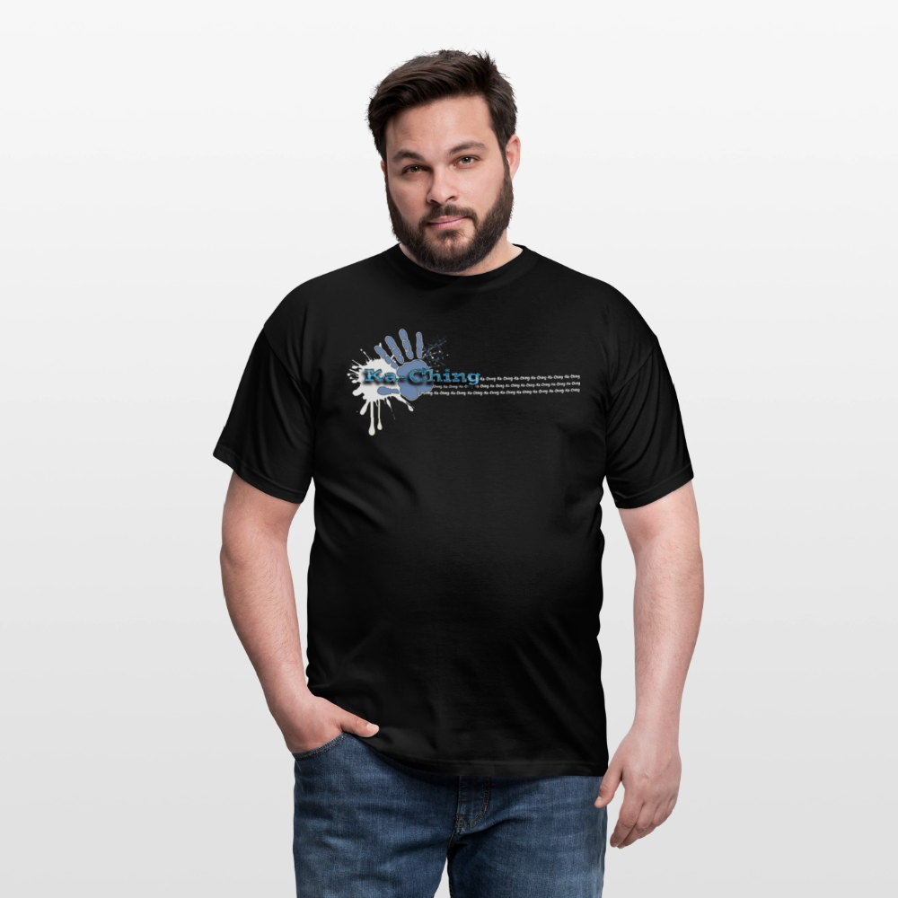 Unisex T-Shirt Ching Blue Logo WH/Dark CHBL-T-05d - black