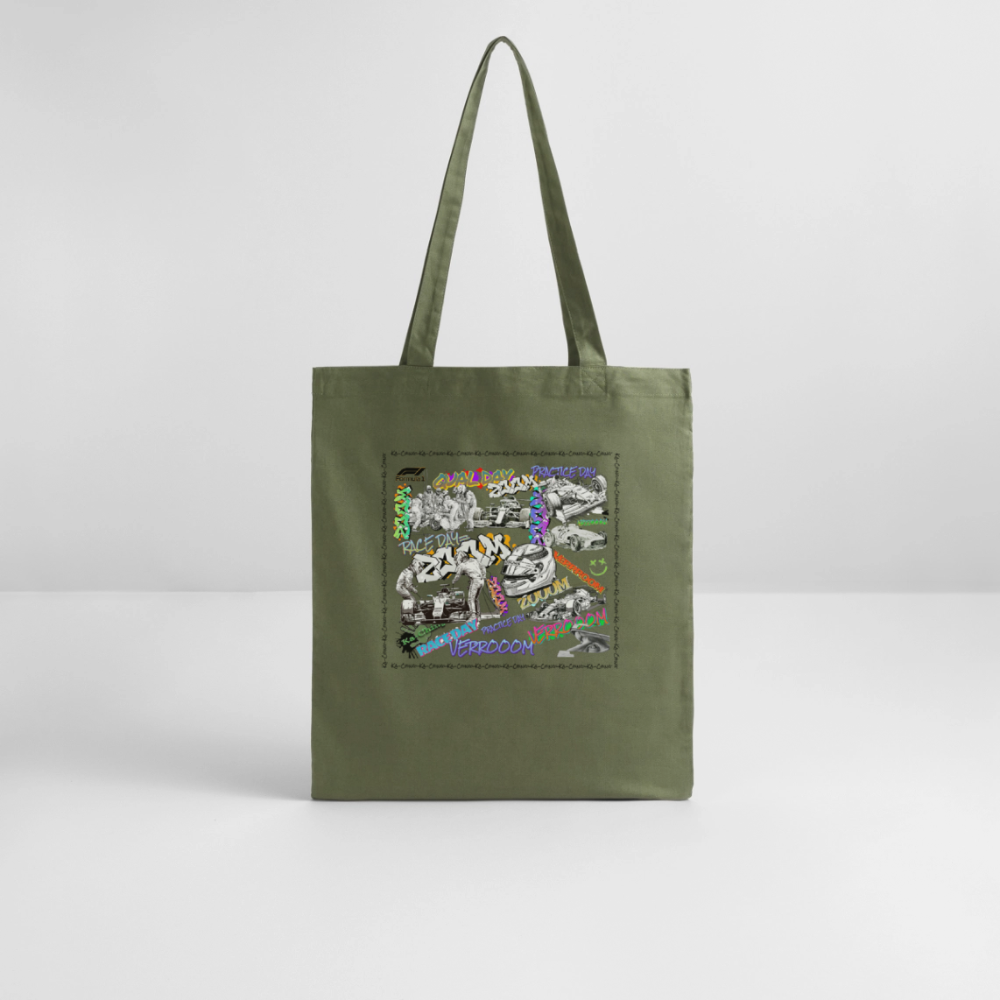Graffiti F1Tote Bag - khaki