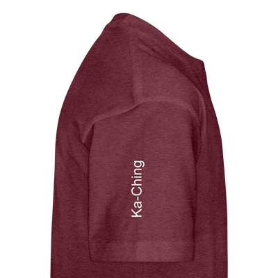Unisex T-Shirt Ching Silver Logo - heather burgundy