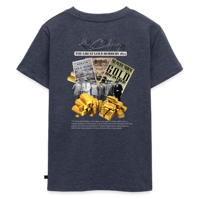 Gold Range The Great Robɓery 1855 Tee limited edition - heather denim
