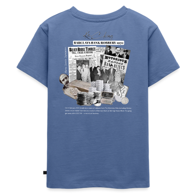 Silver Range Barclays bank Robɓery 1970 Tee limited edition - stone blue