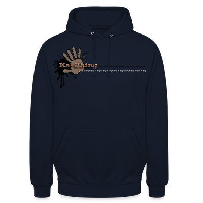 Unisex Hoodie Ching Bronze logo - navy