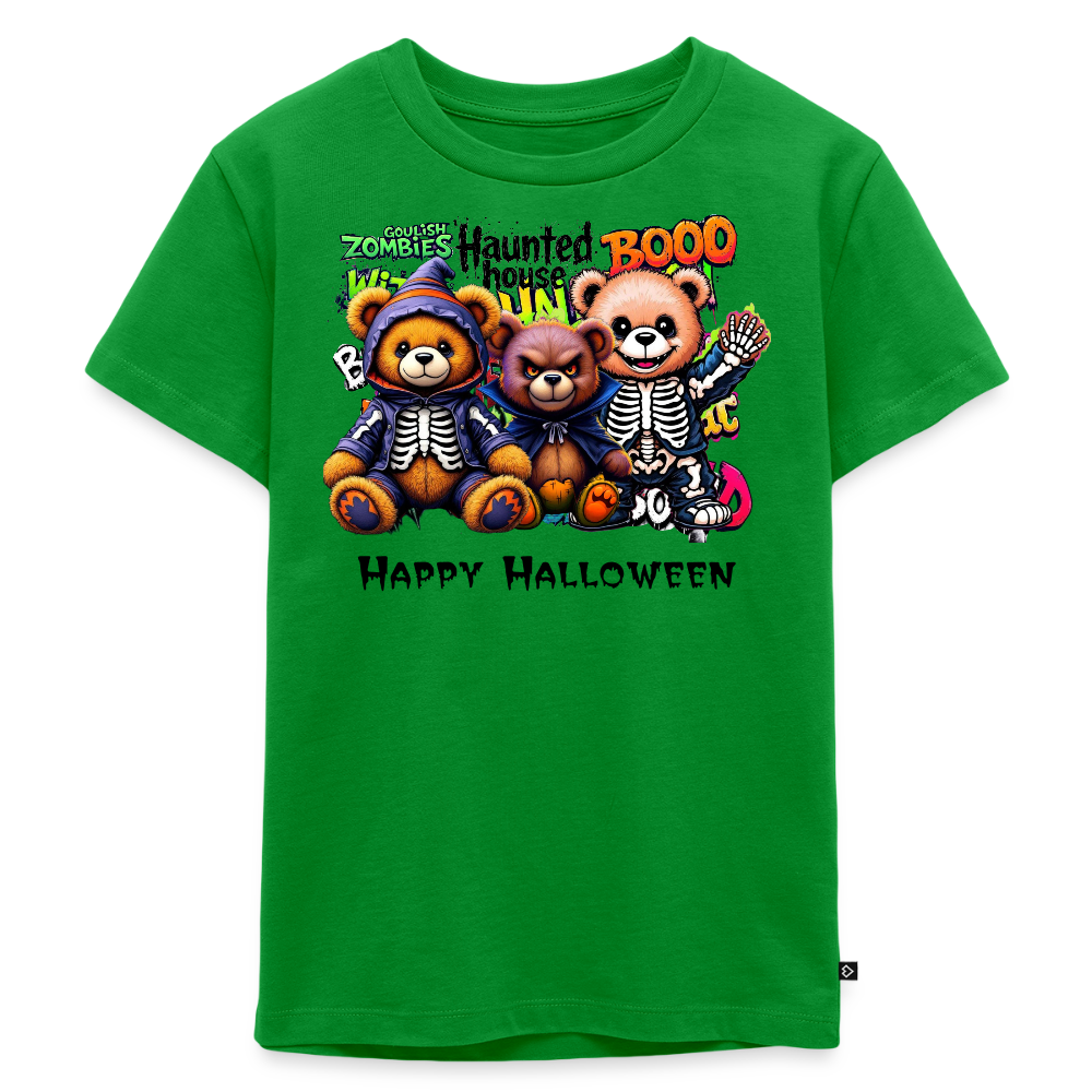 Skeleton Teddies Halloween Tee - green
