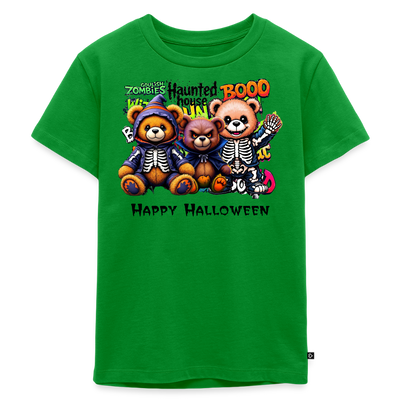 Skeleton Teddies Halloween Tee - green