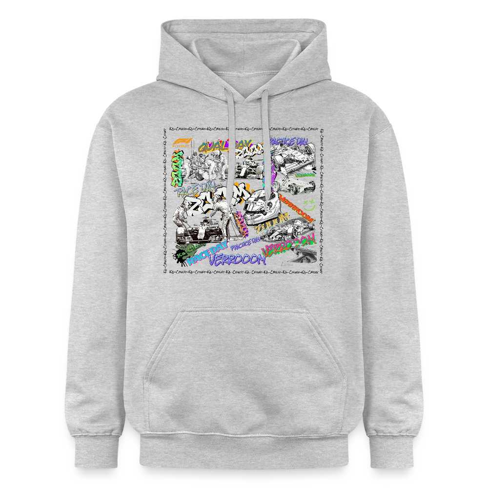 Unisex F1 Graffiti Hoodie - light heather grey