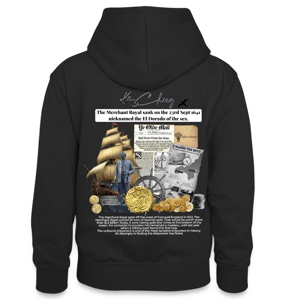 Goldan silver Range The Merchant Royal Hoodie limited edition - black/heather grey