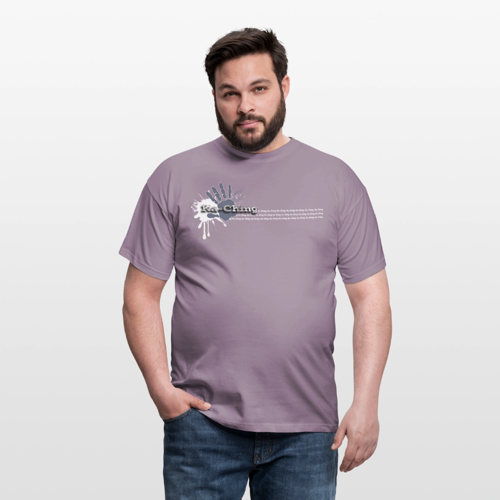 Unisex T-Shirt Ching Silver Logo WH/Dark CHSLR-T-03d - purple-grey 