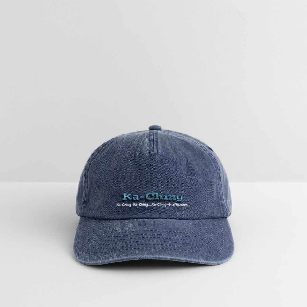 Ka-Ching Cap blue Logo - vintage denim