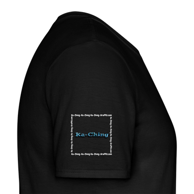 Unisex T-Shirt Ching Blue Logo WH/Dark CHBL-T-05d - black