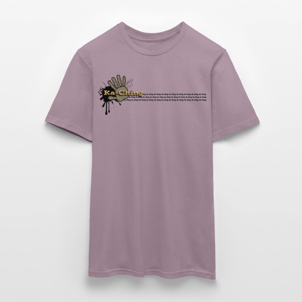 Ka-Ching T-Shirt Ching Gold Logo CHGD-T-02w - purple-grey 