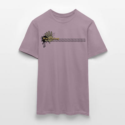 Ka-Ching T-Shirt Ching Gold Logo CHGD-T-02w - purple-grey 