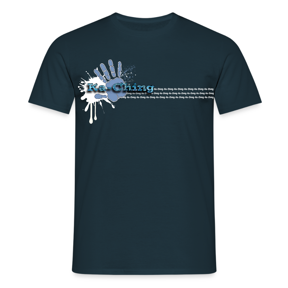 Unisex T-Shirt Ching Blue Logo WH/Dark CHBL-T-05d - navy
